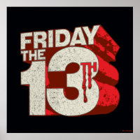 Friday the 13th | Bleeding Stacked 3D Logo