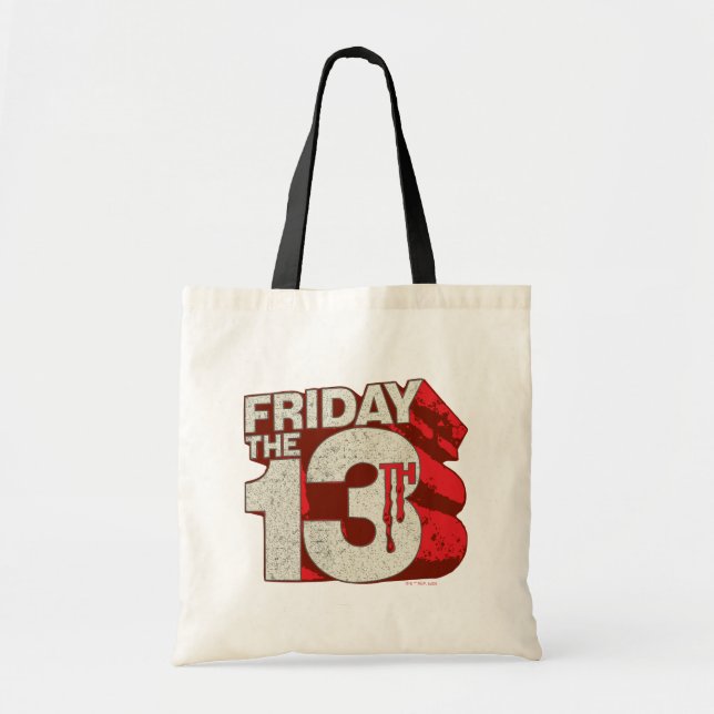 Friday the 13th | Bleeding Stacked 3D Logo Tote Bag (Front)