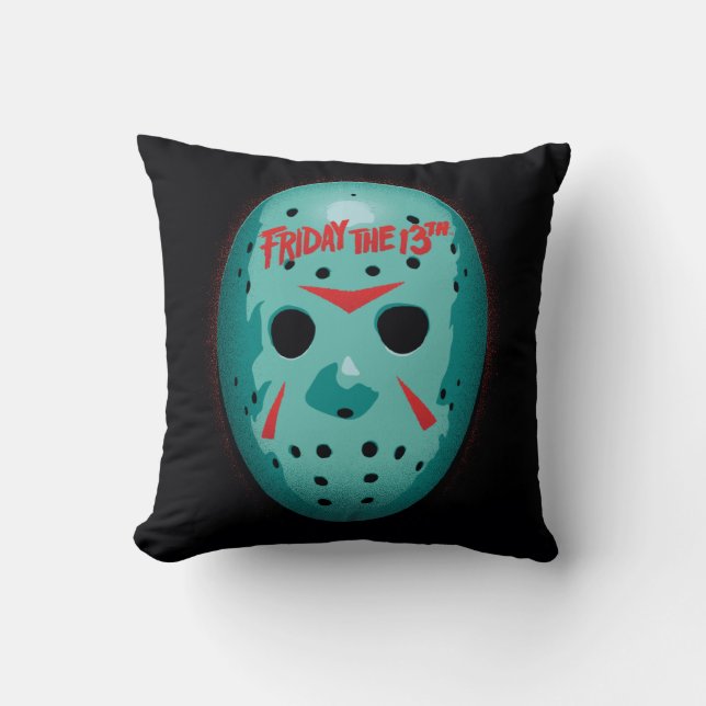 Friday the 13th | Blue Hockey Mask Graphic Cushion (Front)