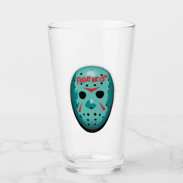 Friday the 13th | Blue Hockey Mask Graphic Glass (Front)