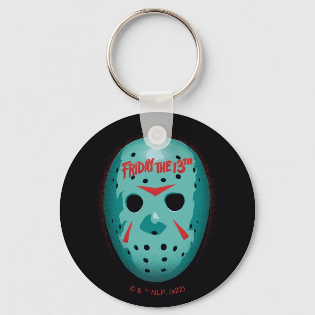 Friday the 13th | Blue Hockey Mask Graphic Key Ring (Front)
