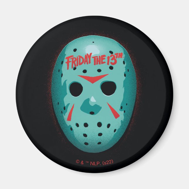 Friday the 13th | Blue Hockey Mask Graphic Magnet (Front)