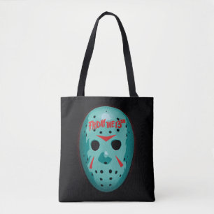 Friday the 13th Blue Hockey Mask Graphic Tote Bag