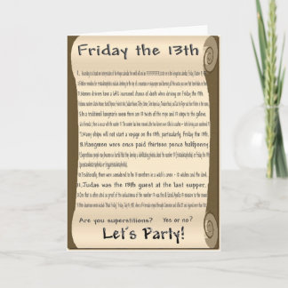 Friday the 13th card