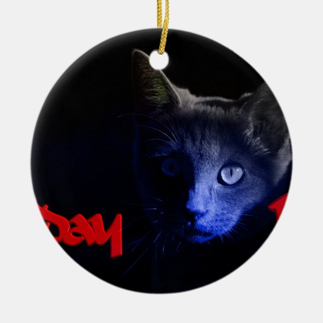 friday the 13th ceramic tree decoration (Front)