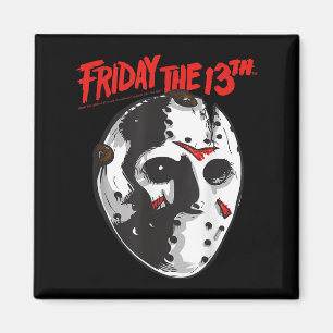 Friday The 13th Halloween Design Mask Art  Magnet