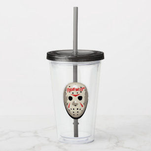 Friday the 13th Hockey Mask Graphic Acrylic Tumbler