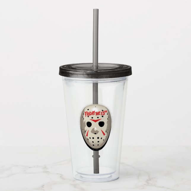 Friday the 13th | Hockey Mask Graphic Acrylic Tumbler (Front)