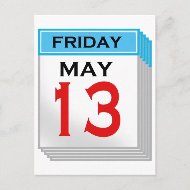 Friday The 13th in May Postcard (Front)