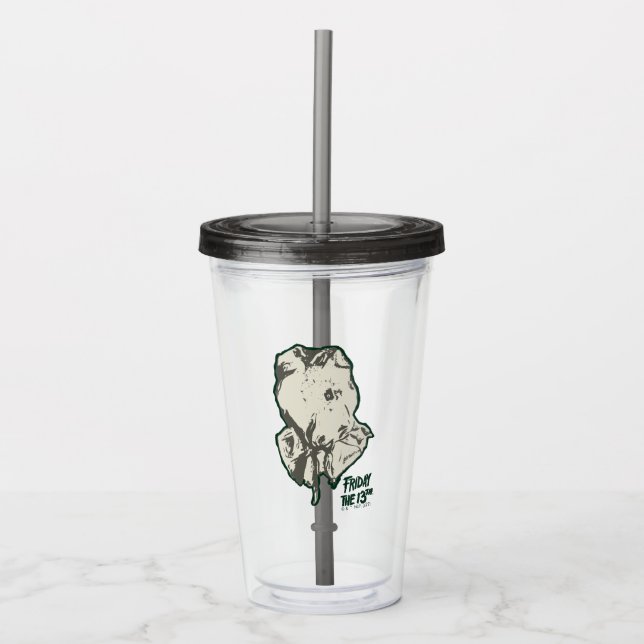 Friday the 13th | Jason Voorhees Burlap Sack Acrylic Tumbler (Front)
