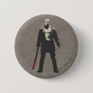 Friday the 13th   Jason Voorhees Character Art 6 Cm Round Badge