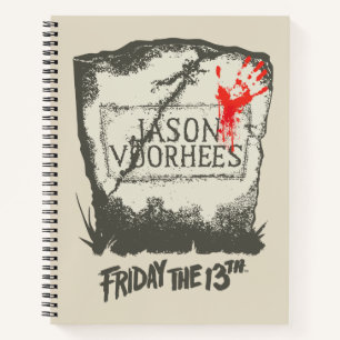 Friday the 13th   Jason Voorhees Headstone Notebook