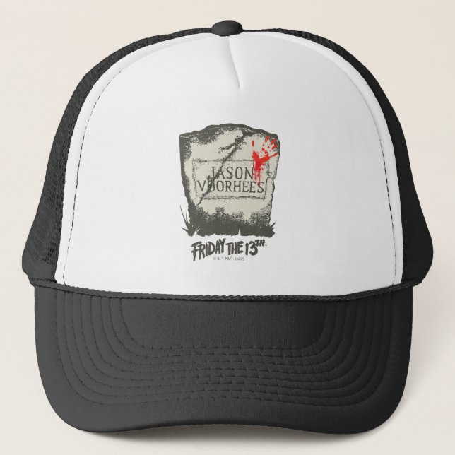 Friday the 13th | Jason Voorhees Headstone Trucker Hat (Front)