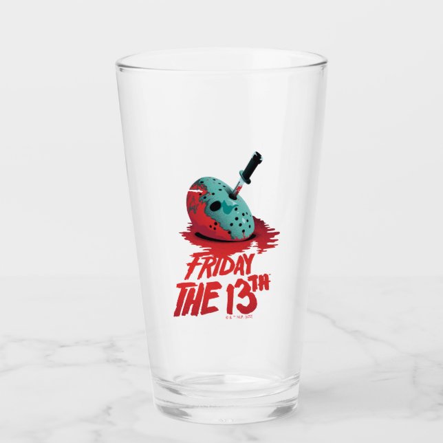 Friday the 13th | Knife Through Blue Hockey Mask Glass (Front)