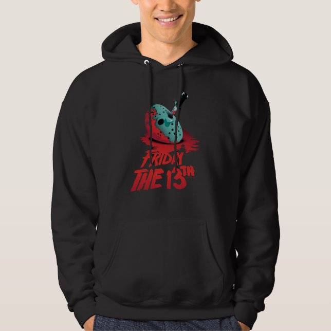 Friday the 13th | Knife Through Blue Hockey Mask Hoodie (Front)