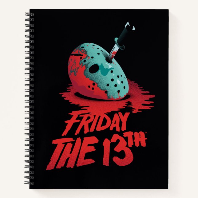 Friday the 13th | Knife Through Blue Hockey Mask Notebook (Front)