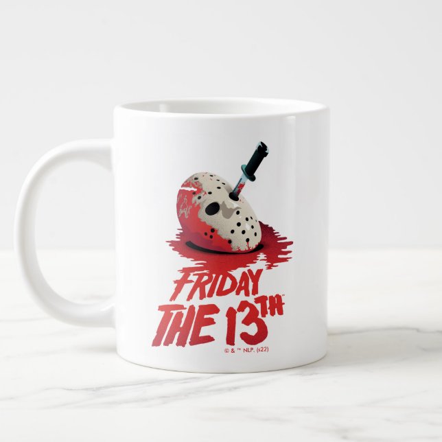 Friday the 13th | Knife Through Hockey Mask Large Coffee Mug (Left)