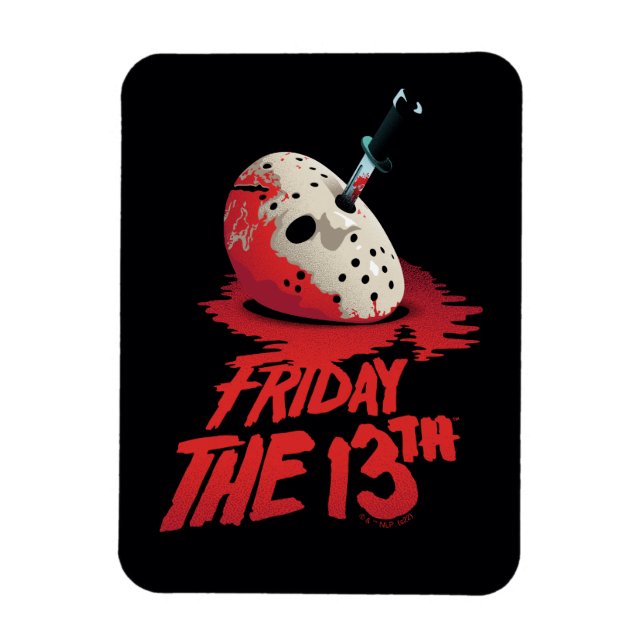 Friday the 13th | Knife Through Hockey Mask Magnet (Vertical)
