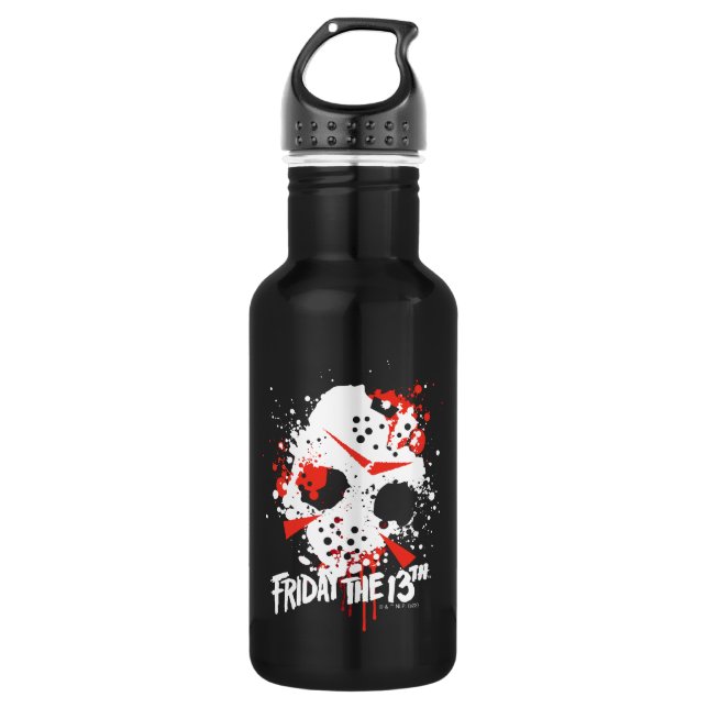 Friday the 13th | Paint Splatter Hockey Mask 532 Ml Water Bottle (Front)