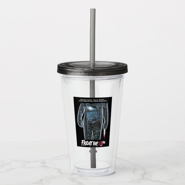 Friday the 13th | Silhouette Camp Theatrical Art Acrylic Tumbler (Front)
