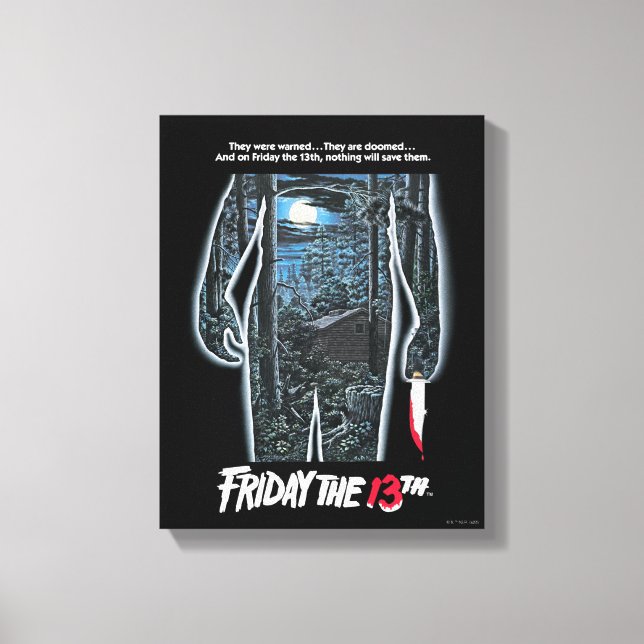 Friday the 13th | Silhouette Camp Theatrical Art Canvas Print (Front)