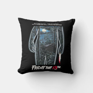 Friday the 13th   Silhouette Camp Theatrical Art Cushion