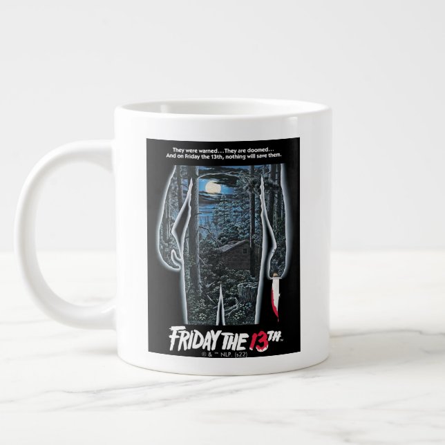 Friday the 13th | Silhouette Camp Theatrical Art Large Coffee Mug (Left)