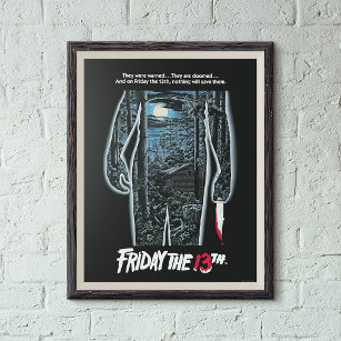 Friday the 13th   Silhouette Camp Theatrical Art Poster
