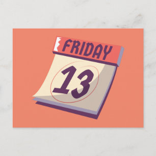 Friday the 13th // Spooky Novelty Postcard