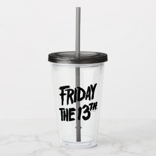 Friday the 13th Stacked Painted Logo Acrylic Tumbler