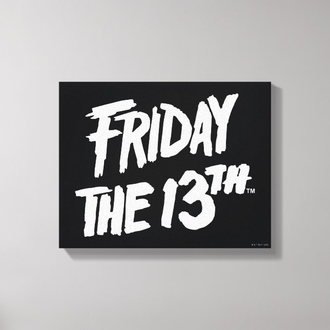 Friday the 13th | Stacked Painted Logo Canvas Print (Front)