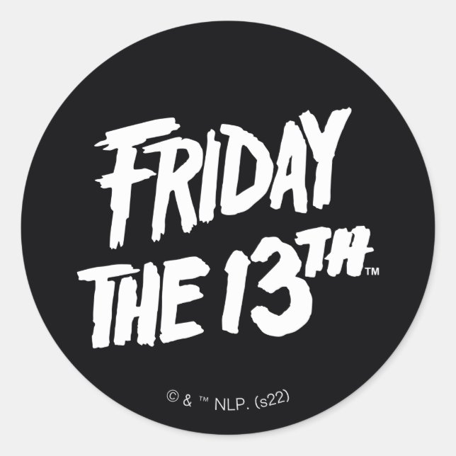 Friday the 13th | Stacked Painted Logo Classic Round Sticker (Front)