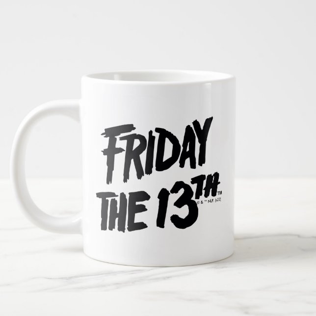 Friday the 13th | Stacked Painted Logo Large Coffee Mug (Left)