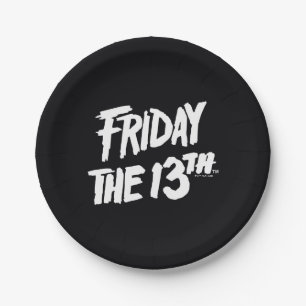 Friday the 13th   Stacked Painted Logo Paper Plate