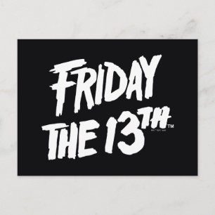 Friday the 13th Stacked Painted Logo Postcard
