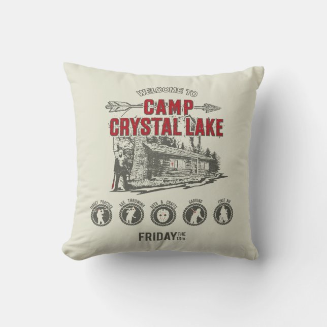 Friday the 13th | Welcome to Camp Crystal Lake Cushion (Front)