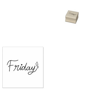 Friday Weekday Journal Design Rubber Stamp