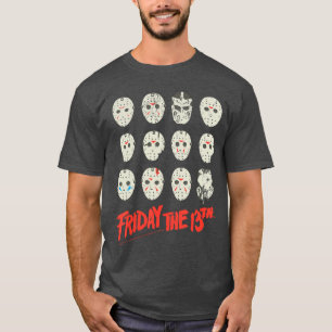 Fridayhe 13th Halloween Design Masks friend T-Shirt