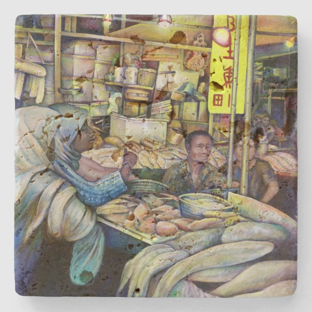 Friday's Fine Fresh Fish, Singapore Stone Coaster (Front)