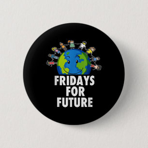 Fridays For Demonstration Fff Supporter Environmen 6 Cm Round Badge