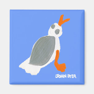 Fridge Art: Seagull Magnet