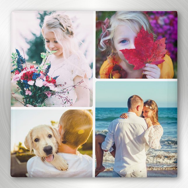 Fridge Magnet 4 Photos Rounded Template (Creator Uploaded)