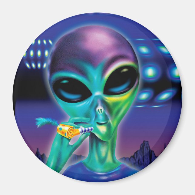 Fridge Magnet Alien take me to your Party (Front)