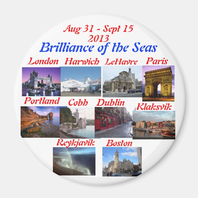 FRIDGE MAGNET BRILLIANCE SEPT 2013 TRANS ATLANTIC (Front)