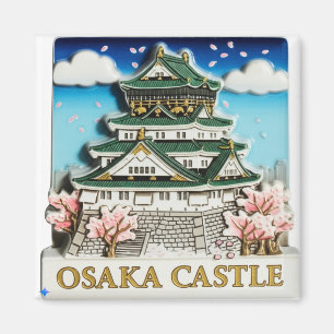 Fridge Magnet Design Prompt (Osaka Castle):