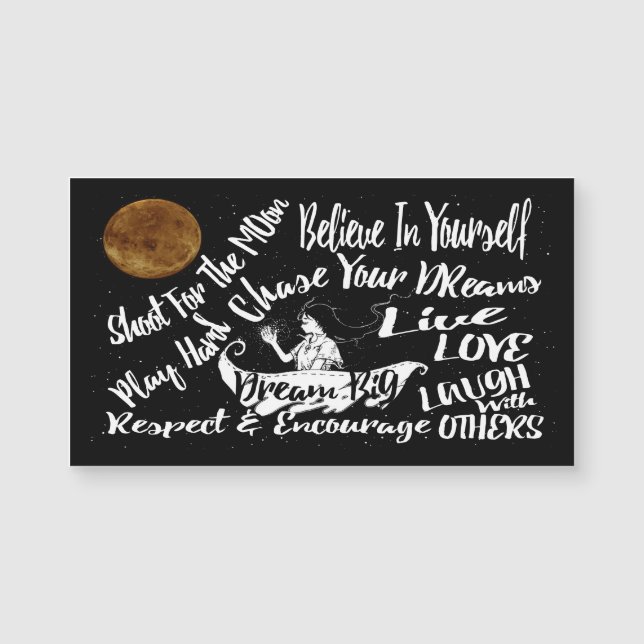 Fridge Magnet Inspirational Motivational Quote (Front)