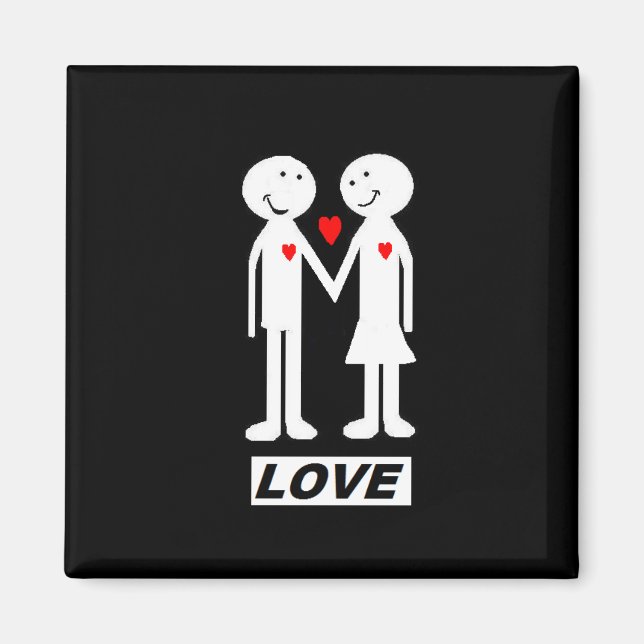 fridge magnet "love" (Front)