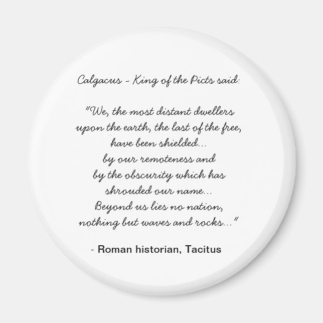 Fridge magnet - Pictish Quote (Front)