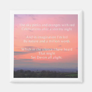 Fridge magnet poem "Devon A Light"
