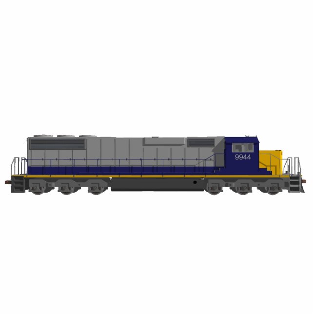 Fridge Magnet: Train Engine: 3D Model Photo Sculpture Magnet (Front)